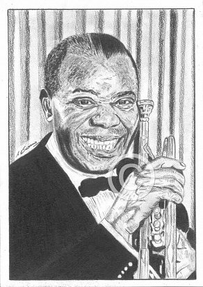 Louis Armstrong Pencil Portrait