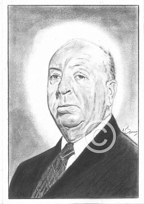 Alfred Hitchcock Pencil Portrait