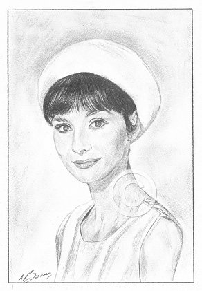 Audrey Hepburn Pencil Portrait