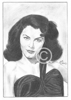 Ava Gardner Pencil Portrait