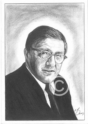 Bernard Herrmann Pencil Portrait