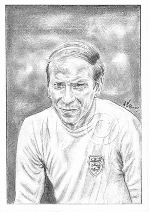 Bobby Charlton Pencil Portrait