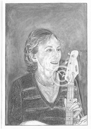 Carol Kaye Pencil Portrait