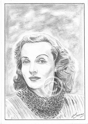 Carole Lombard Pencil Portrait