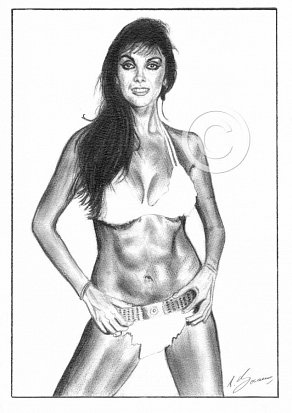Caroline Munro Pencil Portrait