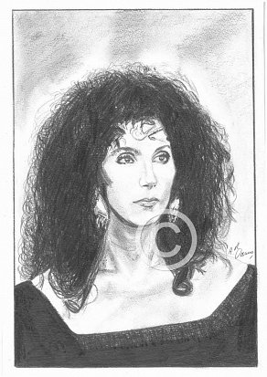 Cher Pencil Portrait