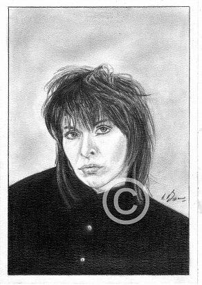 Chrissie Hynde Pencil Portrait