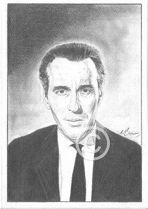 Christopher Lee Pencil Portrait