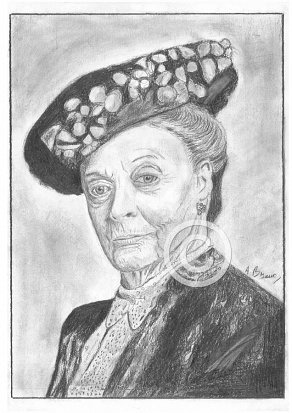 Dame Maggie Smith Pencil Portrait