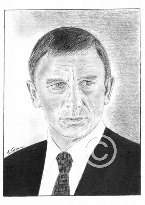 Daniel Craig Pencil Portrait