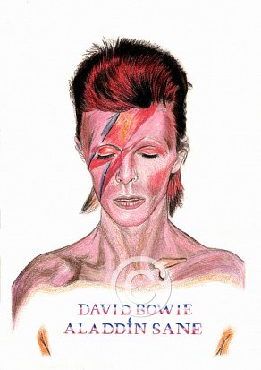 David Bowie - Aladdin Sane Pencil Portrait