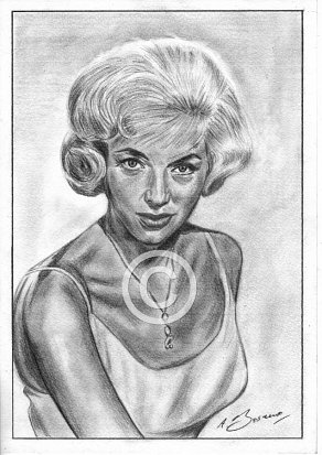 Diana Dors Pencil Portrait