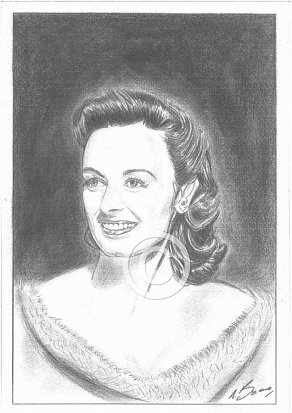 Donna Reed Pencil Portrait