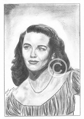 Dorothy Malone Pencil Portrait