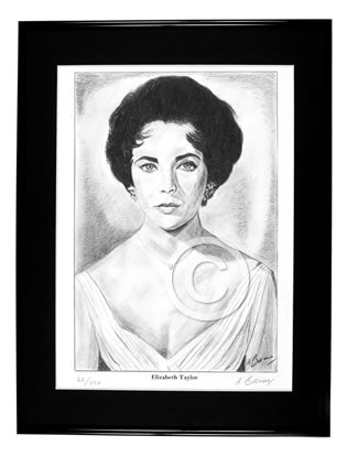 Elizabeth Taylor framed print