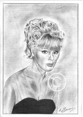 Elke Sommer Pencil Portrait