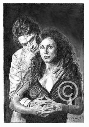 Elkie Brooks & Robert Palmer Pencil Portrait