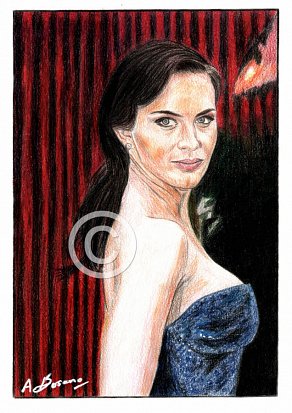 Emily Blunt Pencil Portrait