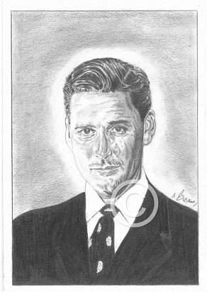 Errol Flynn Pencil Portrait