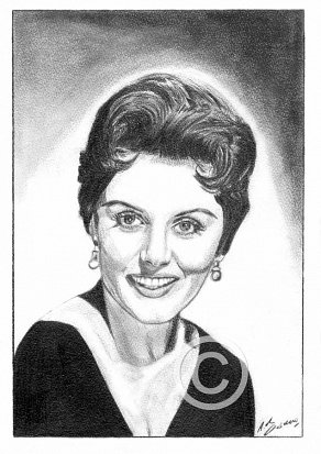 Eunice Gayson Pencil Portrait