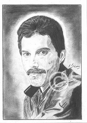 Freddie Mercury Pencil Portrait