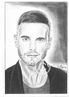 Gary Barlow Pencil Portrait