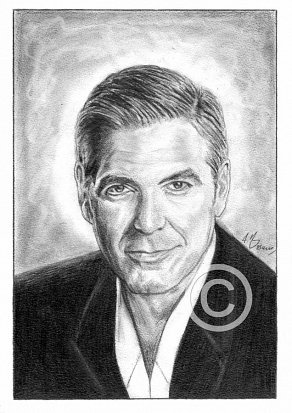 George Clooney Pencil Portrait