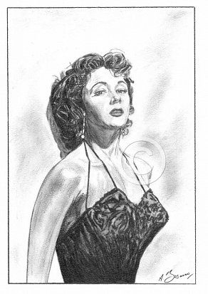 Gloria Grahame Pencil Portrait