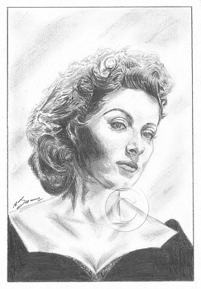 Greer Garson Pencil Portrait