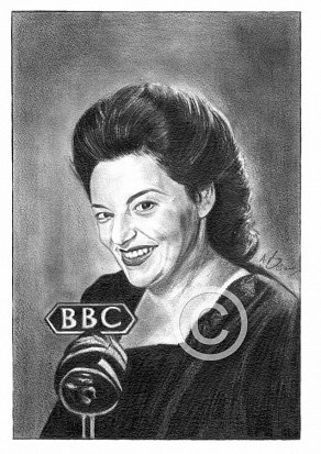 Hattie Jacques Pencil Portrait