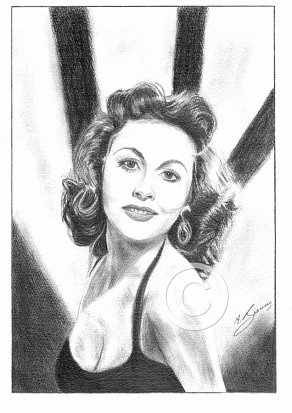 Hazel Court Pencil Portrait