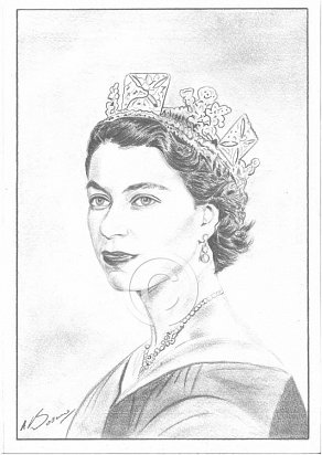 Her Majesty, The Queen Pencil Portrait