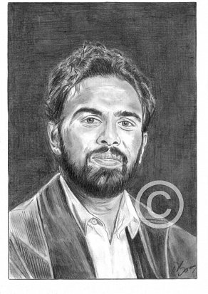 Himesh Patel Pencil Portrait