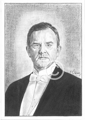 Hugh Bonneville Pencil Portrait