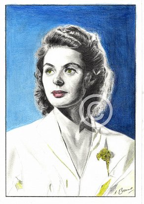 Ingrid Bergman Pencil Portrait