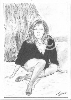 Ingrid Pitt Pencil Portrait