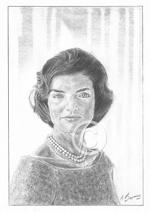 Jacqueline Kennedy Pencil Portrait