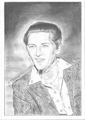 Jerry Lee Lewis Pencil Portrait