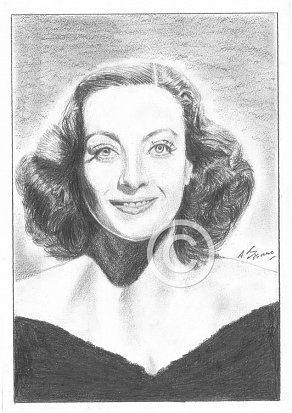 Joan Crawford Pencil Portrait