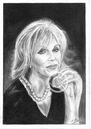 Joanna Lumley Pencil Portrait