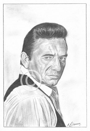 Johnny Cash Pencil Portrait