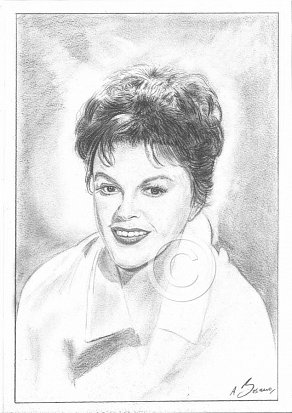 Judy Garland Pencil Portrait