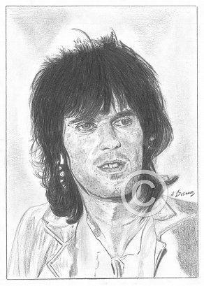 Keith Richards Pencil Portrait