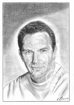 Kevin Costner Pencil Portrait