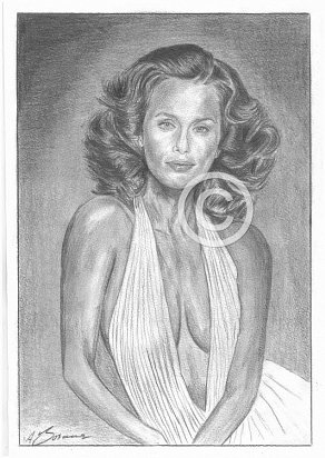 Lauren Hutton Pencil Portrait