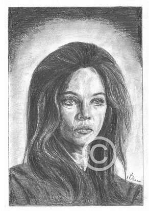 Leslie Caron Pencil Portrait