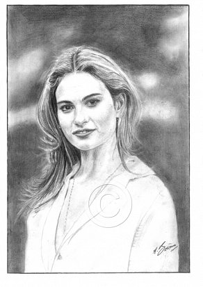 Lily James Pencil Portrait