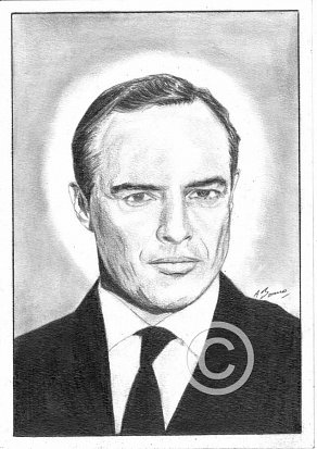 Marlon Brando Pencil Portrait