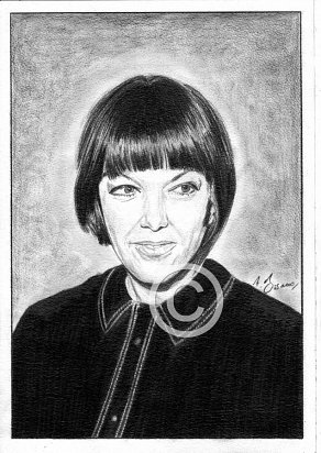 Mary Quant Pencil Portrait