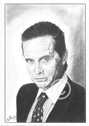 Michael Douglas Pencil Portrait